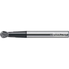 Walter-Prototyp - 16mm Diam, 15mm LOC, 2 Flute Solid Carbide Ball End Mill - TiAlN Finish, 150mm OAL, 16mm Shank Diam - USA Tool & Supply