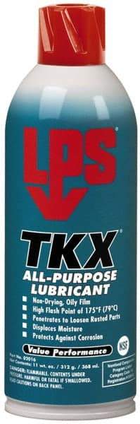 LPS - 11 oz Aerosol Nondrying Film Lubricant - Dark Green, Food Grade - USA Tool & Supply