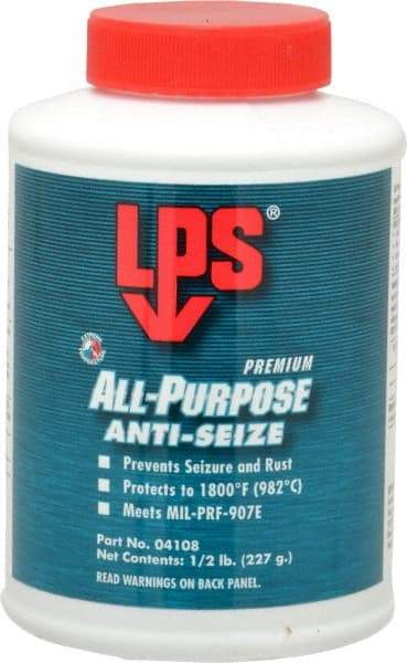 LPS - 0.5 Lb Can General Purpose Anti-Seize Lubricant - Molybdenum Disulfide, -65 to 1,800°F, Blue/Gray, Water Resistant - USA Tool & Supply