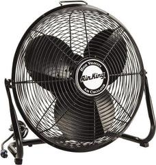 Air King - 18" Blade, 1/6 hp, 1,925, 2,575 & 3,400 CFM, Low Floor Stand Industrial Circulation Fan - Floor Stand, 110 Volts, 0.95/1.65 Amps, 3 Speed - USA Tool & Supply