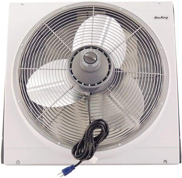 Air King - 20" Blade, 3,560 Max CFM, Window Fan - 1.8/3.2 Amps, 110 Volts, 3 Speed - USA Tool & Supply