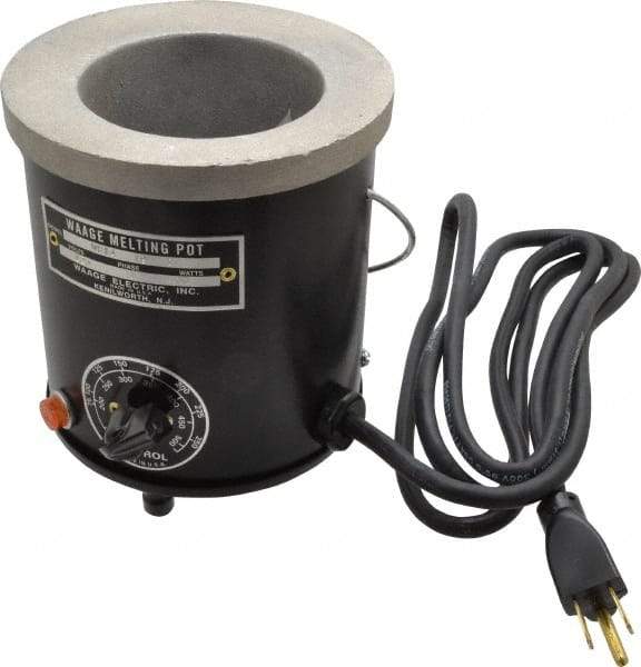 WAAGE - 1 Pint, 3" Deep, 150 to 450°F, Dip Coat Pot - 3-1/2" ID, 115 Volts, 400 Watts - USA Tool & Supply