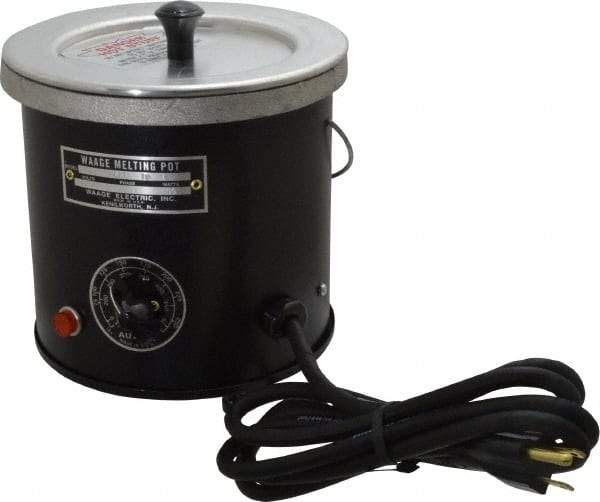 WAAGE - 1 Qt, 3-1/2" Deep, 150 to 450°F, Dip Coat Pot - 5" ID, 115 Volts, 600 Watts - USA Tool & Supply