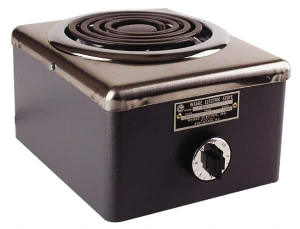 WAAGE - 10" Long x 8 Wide x 7" High, 230 Volt Hot Plate - 1 Burner, 1500 Watt, 7 Amps - USA Tool & Supply