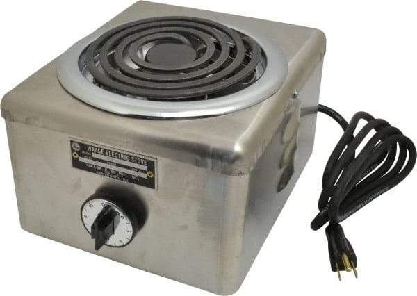 WAAGE - 10" Long x 8 Wide x 7" High, 115 Volt Hot Plate - 1 Burner, 1500 Watt, 13 Amps - USA Tool & Supply