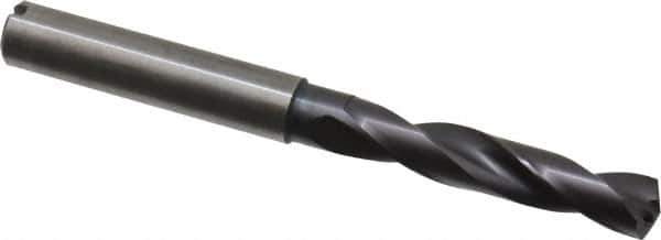 Guhring - 7.2mm 140° Spiral Flute Solid Carbide Screw Machine Drill Bit - FIREX Finish, Right Hand Cut, 41mm Flute Length, 79mm OAL, SU Point, Straight Shank, Through Coolant - USA Tool & Supply