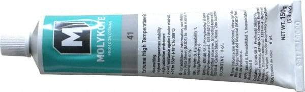 Dow Corning - 5.3 oz Tube Lithium High Temperature Grease - Black, High Temperature, 550°F Max Temp, NLGIG 2, - USA Tool & Supply