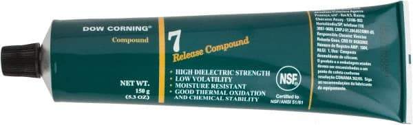 Dow Corning - 5.3 Ounce Tube, White, General Purpose Mold Release - Food Grade, Silicone Composition - USA Tool & Supply