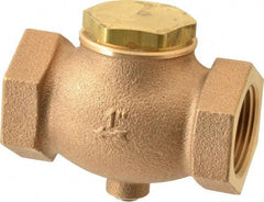 Conrader - 1" Bronze Check Valve - Inline, FNPT x FNPT - USA Tool & Supply