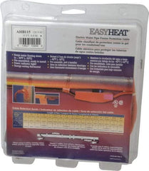 EasyHeat - 15' Long, Preassembled, Fixed Length, Fixed Wattage, Protection Heat Cable - 120 Input Volts, 105 Watts - USA Tool & Supply