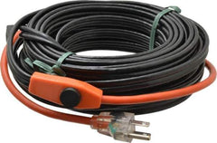 EasyHeat - 40' Long, Preassembled, Fixed Length, Fixed Wattage, Protection Heat Cable - 120 Input Volts, 280 Watts - USA Tool & Supply