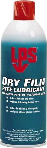 LPS - 16 oz Aerosol Dry Film with PTFE Lubricant - White, 500°F Max - USA Tool & Supply