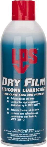 LPS - 16 oz Aerosol Dry Film/Silicone Lubricant - Clear, 500°F Max - USA Tool & Supply