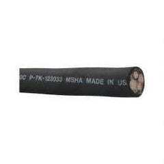 Made in USA - 250', 8/4 Gauge/Conductors, Black, Green, Red & White Indoor & Outdoor Replacement Cord - 0 Receptacles, 35 Amps, 600 Volts, UL SOOW - USA Tool & Supply