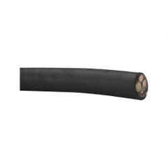 Made in USA - 250', 4/4 Gauge/Conductors, Black, Green, Red & White Indoor & Outdoor Replacement Cord - 0 Receptacles, 60 Amps, 600 Volts, UL SOOW - USA Tool & Supply