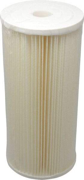 Pentair - 4-1/2" OD, 5µ, Cellulose Polyester Pleated Cartridge Filter - 9-3/4" Long, Reduces Sediments - USA Tool & Supply