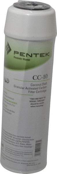 Pentair - 2-7/8" OD, 20µ, Granular Activated Carbon Maximum Absorption Cartridge Filter - 9-3/4" Long, Reduces Tastes, Odors & Sediments - USA Tool & Supply