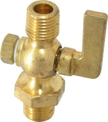 Conbraco - 1/4" Pipe, Lever Handle, MNPT x MNPT End Connection, Air Cock - 200 Max psi, Brass - USA Tool & Supply