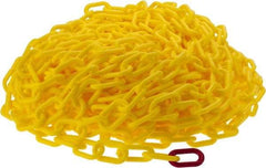 PRO-SAFE - 100' Long x 2" Wide Plastic Heavy-Duty Chain - Yellow - USA Tool & Supply