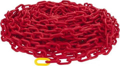 PRO-SAFE - 100' Long x 2" Wide Plastic Heavy-Duty Chain - Red - USA Tool & Supply