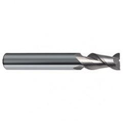 1/2" Dia. - 3" OAL - 45° Helix Bright Carbide End Mill - 2 FL - USA Tool & Supply