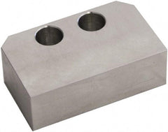 5th Axis - 3" Wide x 1" High x 1.2" Thick, Flat/No Step Vise Jaw - Soft, Aluminum, Manual Jaw, Compatible with V75100 Vises - USA Tool & Supply