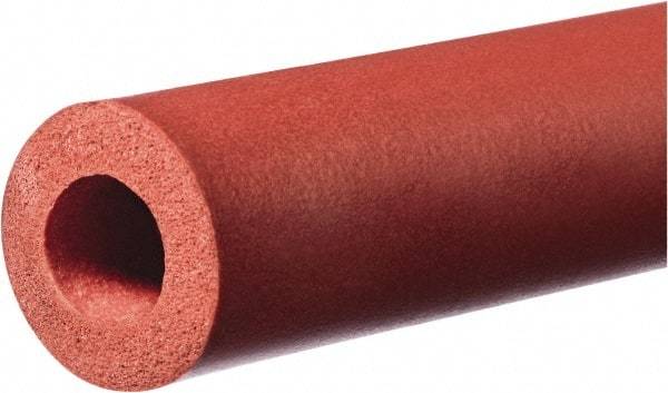 Value Collection - 1/4" ID to 3/4" OD, Silicone Foam Cylinder - 60" Long, 7 psi Tensile Strength, -100 to 500°F - USA Tool & Supply