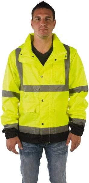 Utility Pro Wear - Size XL, Yellow, Rain Jacket - 5 Pockets - USA Tool & Supply