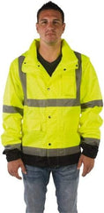 Utility Pro Wear - Size M, Yellow, Rain Jacket - 5 Pockets - USA Tool & Supply