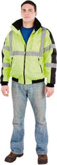 Utility Pro Wear - Size L Cold Weather & High Visibility Jacket - Yellow, Polyester & Teflon, Zipper Closure - USA Tool & Supply