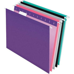 Pendaflex - 8-1/2 x 11", Letter Size, Assorted Colors, Hanging File Folder - 11 Point Stock, 1/5 Tab Cut Location - USA Tool & Supply