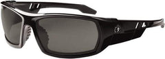 Ergodyne - Smoke Lenses, Framed Safety Glasses - Uncoated Lenses, Size Universal, Wrap Around - USA Tool & Supply