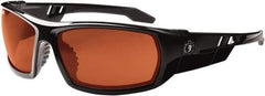 Ergodyne - Copper Lenses, Framed Polarized Glasses - Uncoated Lenses, Size Universal, Wrap Around - USA Tool & Supply