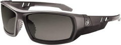 Ergodyne - Smoke Lenses, Framed Safety Glasses - Uncoated Lenses, Size Universal, Wrap Around - USA Tool & Supply