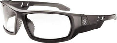 Ergodyne - Clear Lenses, Framed Safety Glasses - Uncoated Lenses, Size Universal, Wrap Around - USA Tool & Supply