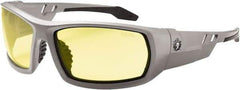 Ergodyne - Yellow Lenses, Framed Safety Glasses - Uncoated Lenses, Size Universal, Wrap Around - USA Tool & Supply