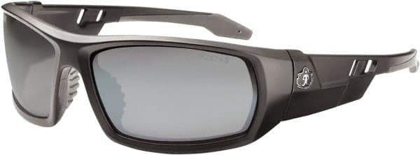 Ergodyne - Silver Lenses, Framed Safety Glasses - Uncoated Lenses, Size Universal, Wrap Around - USA Tool & Supply