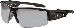 Ergodyne - Silver Lenses, Framed Safety Glasses - Uncoated Lenses, Size Universal, Wrap Around - USA Tool & Supply