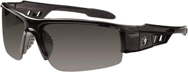 Ergodyne - Smoke Lenses, Framed Safety Glasses - Uncoated Lenses, Size Universal, Wrap Around - USA Tool & Supply