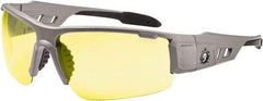 Ergodyne - Yellow Lenses, Framed Safety Glasses - Uncoated Lenses, Size Universal, Wrap Around - USA Tool & Supply