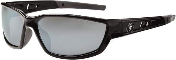 Ergodyne - Silver Lenses, Framed Safety Glasses - Uncoated Lenses, Size Universal, Wrap Around - USA Tool & Supply