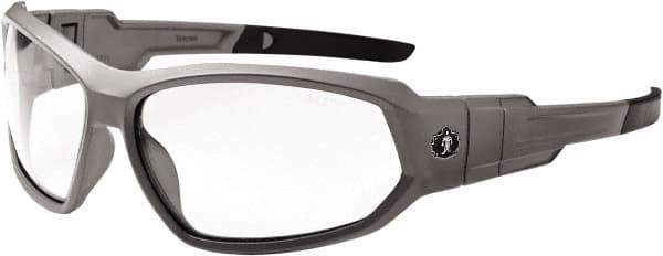 Ergodyne - Clear Lenses, Framed Safety Glasses - Uncoated Lenses, Size Universal, Wrap Around - USA Tool & Supply