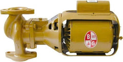 Bell & Gossett - .25 hp, 1 Phase, Bronze Housing, Cast Bronze Impeller, Inline Circulator Pump - 115/230V Volt, 60 Hz Hz, 125 Max psi, 120V Motor - USA Tool & Supply