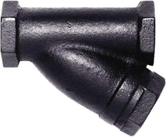 Hoffman Speciality - 1" Pipe, Female NPT Ends, Cast Brass Y-Strainer - 300 psi Pressure Rating, 400 psi WOG Rating, 300 psi WSP Rating - USA Tool & Supply