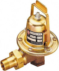 Bell & Gossett - 1/2" Inlet, 1/2" Outlet, Female Union x FNPT, Pressure Reducing Valve - 125 Max psi, Lead Free Brass - USA Tool & Supply