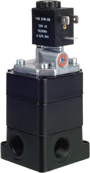 ARO/Ingersoll-Rand - Pilot-Operated Solenoid Valves Valve Type: 3-Way Poppet Actuator Type: Solenoid - USA Tool & Supply