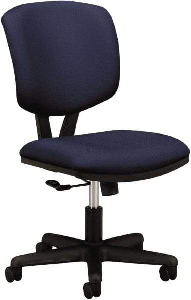 Hon - 40" High Task Chair - 25" Wide x 25-3/4" Deep, 100% Polyester Seat, Navy - USA Tool & Supply