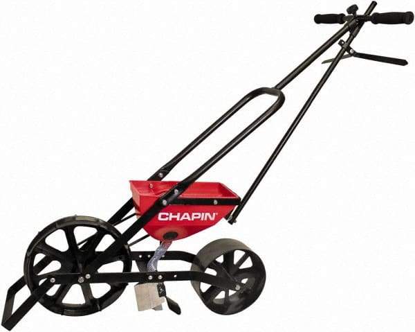 Chapin - 5 Lb Powder Coated Steel Walk Behind Broadcast Landscape Spreader - 14" Poly Wheels - USA Tool & Supply