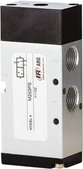 ARO/Ingersoll-Rand - 1/2" Inlet x 1/2" Outlet, Pilot Actuator, Spring Return, 2 Position, Body Ported Solenoid Air Valve - 4.32 CV, 3 Way, 140 psi, 122° Max Temp, 15° Min Temp - USA Tool & Supply