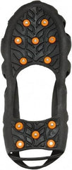 Ergodyne - Size L, (Women's Size L) Strap-On Cleat - Steel Studs Traction, Black - USA Tool & Supply